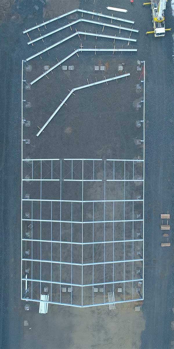 bâtiment de stockage préfabriqué